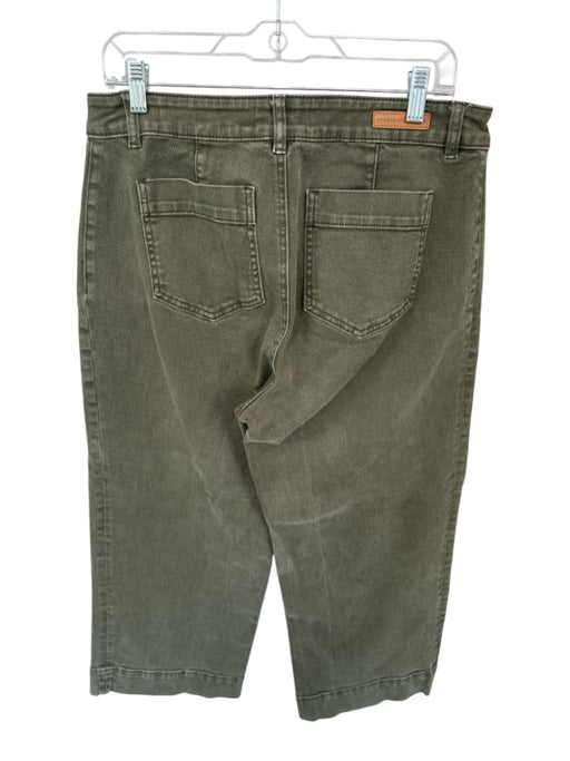 Sanctuary Size 31 Olive Green Cotton Blend High Waist Wide Leg Jeans Olive Green / 31