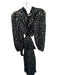 Mille Size M Black & Gold Viscose Long Balloon Sleeve Swiss Dot Metallic Dress Black & Gold / M