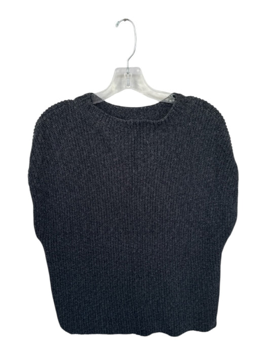 FP Beach Size XL Charcoal Cotton Mock Neck Knit Cap Sleeve Sweater Charcoal / XL