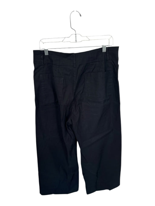 Maeve Size 30 Black Viscose Blend High Waist Wide Leg Pants Black / 30