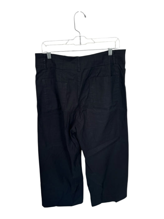 Maeve Size 30 Black Viscose Blend High Waist Wide Leg Pants Black / 30