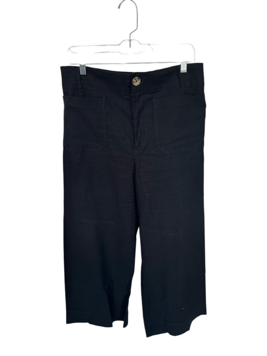 Maeve Size 30 Black Viscose Blend High Waist Wide Leg Pants Black / 30