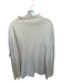 Frank & Eileen Size L Ivory Cotton Mock Neck Long Sleeve Raw Edge Sweatshirt Ivory / L