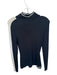 ANR+ Size L Black & Bone Rayon Blend Turtle Neck Side Stripe Ribbed Sweater Black & Bone / L