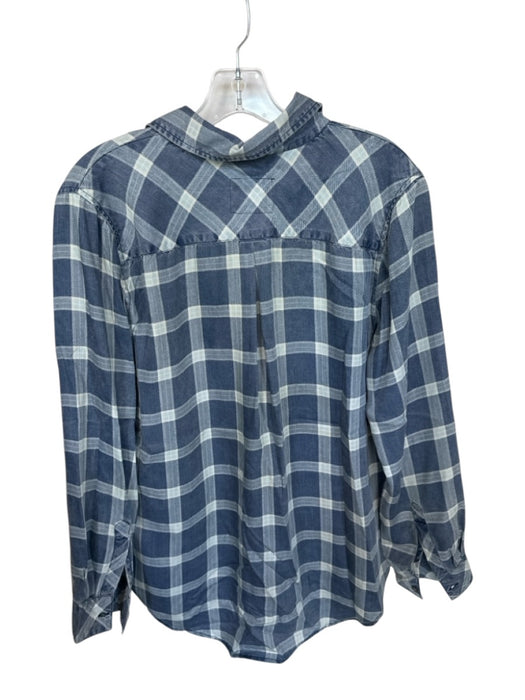 Rails Size XL Navy & Cream Lycocell Long Sleeve Plaid Button Down Top Navy & Cream / XL