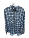 Rails Size XL Navy & Cream Lycocell Long Sleeve Plaid Button Down Top Navy & Cream / XL
