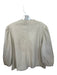 Evereve Size XL Cream Vegan Leather Long Balloon Sleeve V Neck Top Cream / XL