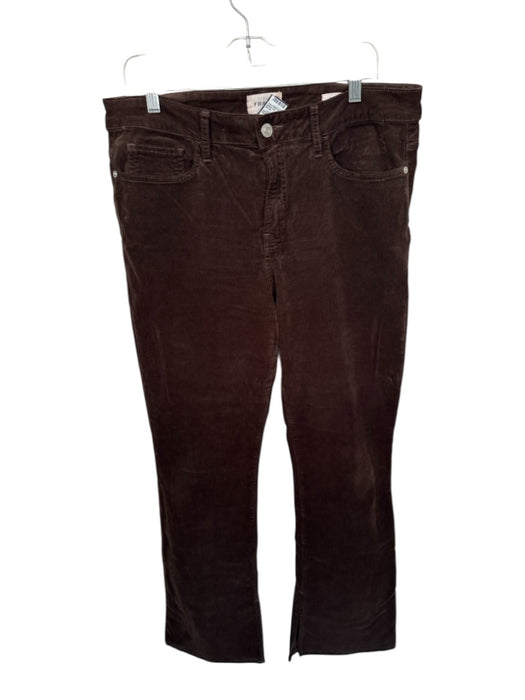 Frame Size 32 Chocolate Brown Corduroy High Waist Boot Cut Pants Chocolate Brown / 32