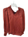 Caballero Size L Rust Viscose & Silk Long Sleeve Animal Print Top Rust / L