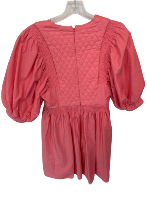 Hunter Bell Size XS Pink Cotton Quilted Scrunch Bubble Sleeve Dress Pink / XS