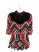 Alice & Olivia Size 4 Multi Polyester Striped Ruffle 3/4 Sleeve Dress Multi / 4