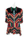 Alice & Olivia Size 4 Multi Polyester Striped Ruffle 3/4 Sleeve Dress Multi / 4