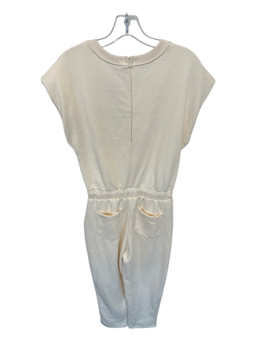 Tart Size XS Cream Cotton Blend Zip Back Jumpsuit Cream / XS