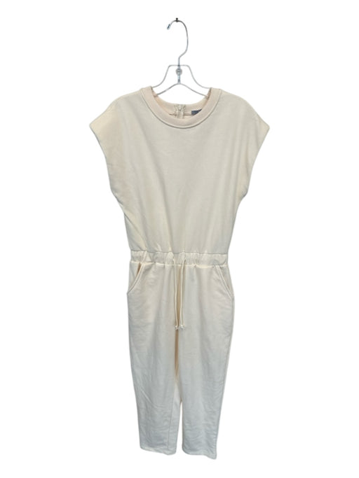 Tart Size XS Cream Cotton Blend Zip Back Jumpsuit Cream / XS