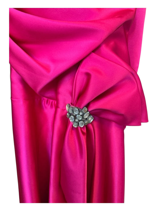 Skinz Size Est L Magenta Strapless Gathered Rhinestone Bow Shawl Incl. Gown Magenta / Est L