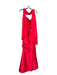 Rose Taft Size Est L Red Strapless Rhinestone Pleated Bow Gown Red / Est L