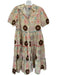 Conditions Apply Size XS Yellow & Peach Print Cotton Short Sleeve Circles Dress Yellow & Peach Print / XS