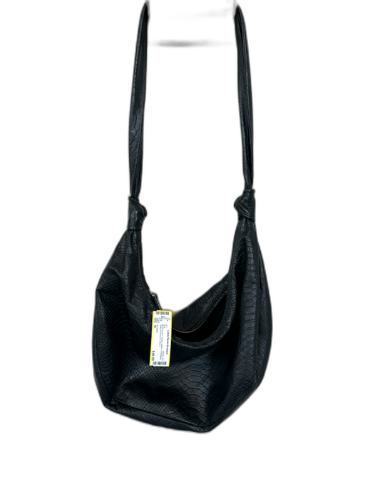 Cleobella Black & Gold Vegan Leather Crossbody Snake Embossed Bag Black & Gold / M