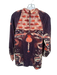 Carolina K Size XS Orange & Brown Cotton Long Balloon Sleeve Botanical Dress Orange & Brown / XS
