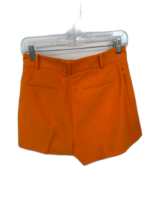 Frame Size 6 Orange Polyester High Waist Pockets Shorts Orange / 6