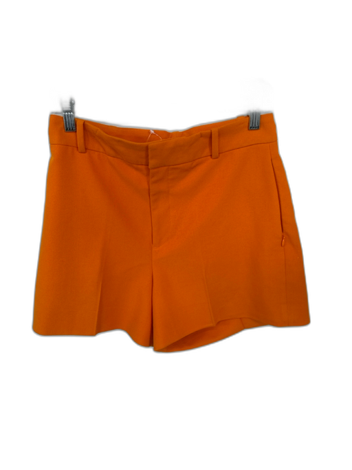 Frame Size 6 Orange Polyester High Waist Pockets Shorts Orange / 6