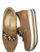 Softwaves Shoe Size 37 Tan Suede Chain Detail Tassel Platform Perforated Shoes Tan / 37