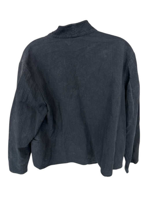 Eileen Fisher Size M Charcoal Cotton Long Sleeve Full ZIp Jacket Charcoal / M