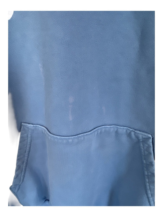 Mad Happy Size M Blue & Multi Cotton Stitching Detail Logo Athletic Hoodie Blue & Multi / M