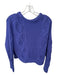 Liviana Conti Size Est M Purple Virgin Wool Long Sleeve Cable Knit Sweater Purple / Est M