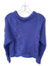Liviana Conti Size Est M Purple Virgin Wool Long Sleeve Cable Knit Sweater Purple / Est M