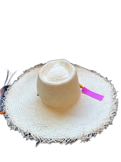 Sunshine Tienda Tan & multi Straw Rope Detail Wide Brim Hat Tan & multi / M/L