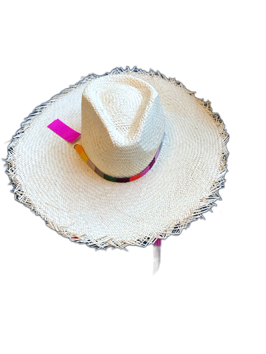Sunshine Tienda Tan & multi Straw Rope Detail Wide Brim Hat Tan & multi / M/L