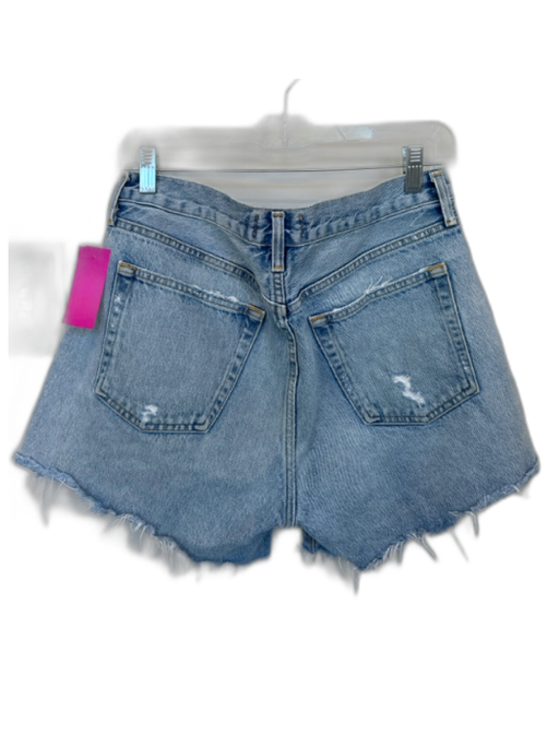 Agolde Size 28 Light Wash Organic Cotton High Waist Button Fly distressed Shorts Light Wash / 28