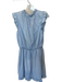 Bella Dahl Size M Light Wash Tencel Flutter Sleeves Elastic Waist Chambray Dress Light Wash / M