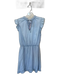 Bella Dahl Size M Light Wash Tencel Flutter Sleeves Elastic Waist Chambray Dress Light Wash / M