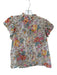Sea New York Size 4 Tan & multi Cotton Floral Keyhole Front Scrunch Detail Top Tan & multi / 4