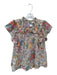Sea New York Size 4 Tan & multi Cotton Floral Keyhole Front Scrunch Detail Top Tan & multi / 4
