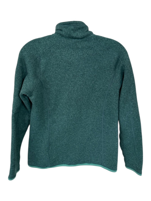 Patagonia Size M Teal Polyester Knit Half Zip Athletic Jacket Teal / M
