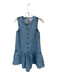 Tanya Taylor Size 6 Light Wash Cotton Sleeveless Drop Waist Back Zip Denim Dress Light Wash / 6