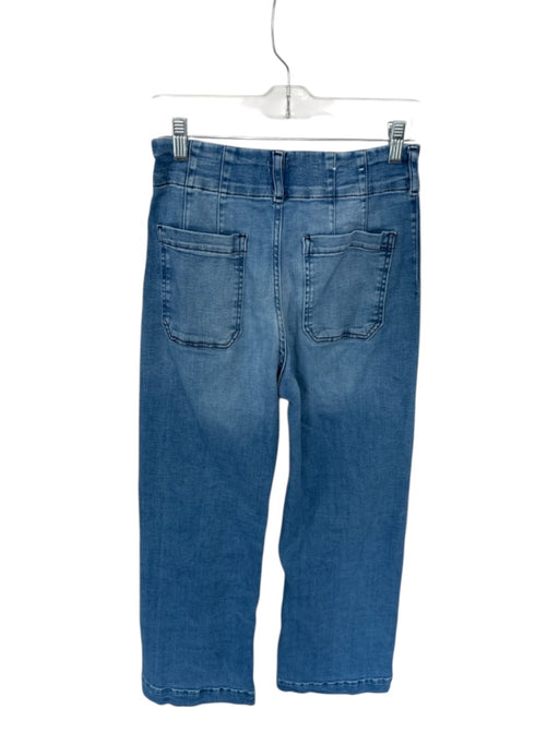 Maeve Size 28 Med Light Wash Cotton Blend High Waist Wide Leg Jeans Med Light Wash / 28