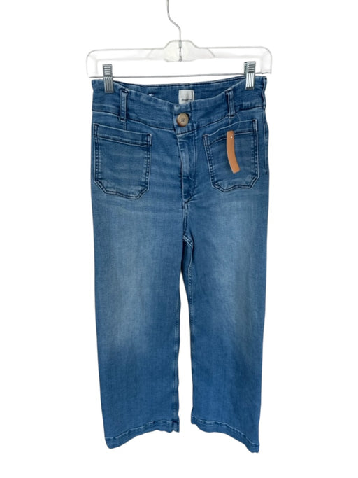 Maeve Size 28 Med Light Wash Cotton Blend High Waist Wide Leg Jeans Med Light Wash / 28