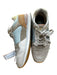 Hoff Shoe Size 8 Sage & Brown Canvas & Leather Perforated Color Block Sneakers Sage & Brown / 8