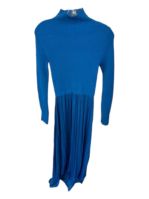 By Anthropologie Size XS Cobalt Blue Viscose Blend Mock Neck Long Sleeve Dress Cobalt Blue / XS