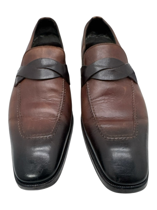Tom Ford Shoe Size 9.5 AS IS Brown Leather Gradient loafer Men's Shoes Brown / 9.5