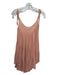 Elan Size S Peach Viscose Tie Spaghetti Straps Round Neck Tiered Mini Dress Peach / S