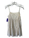 Storia Size M Cream White Polyester Blend Spaghetti Strap Back Zip Dress Cream White / M