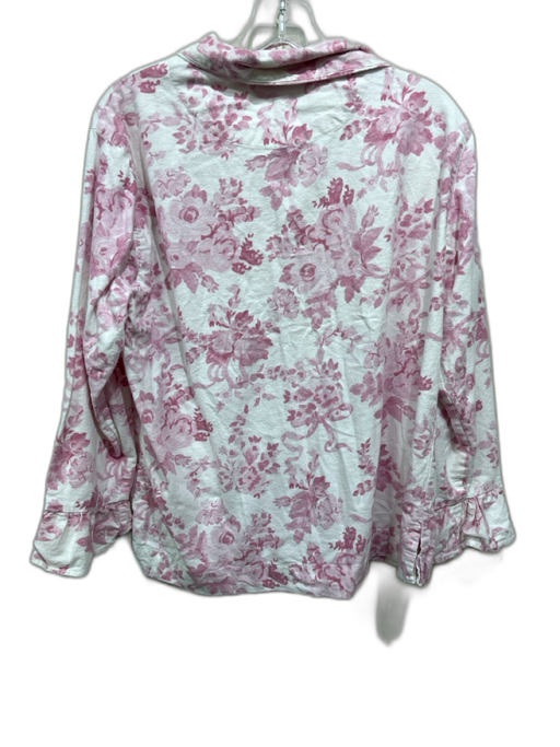 Loveshackfancy Size S White & Pink Cotton Floral Long Sleeve Button Down Pajamas White & Pink / S