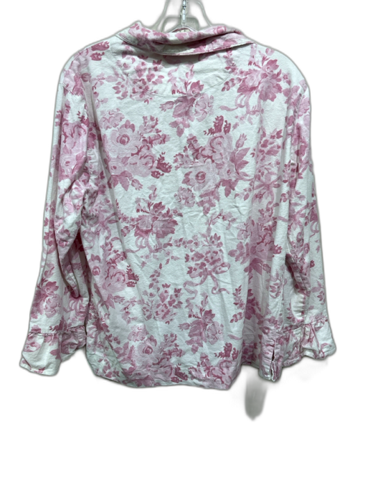 Loveshackfancy Size S White & Pink Cotton Floral Long Sleeve Button Down Pajamas White & Pink / S
