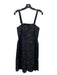 Marc By Marc Jacobs Size 2 Black & Beige Cotton Back Zip Pleated eyelet Dress Black & Beige / 2