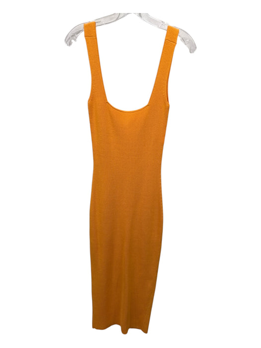 Ronny Kobo Size XS Sunflower Yellow Polyester & Viscose Sleeveless Ribbed Dress Sunflower Yellow / XS